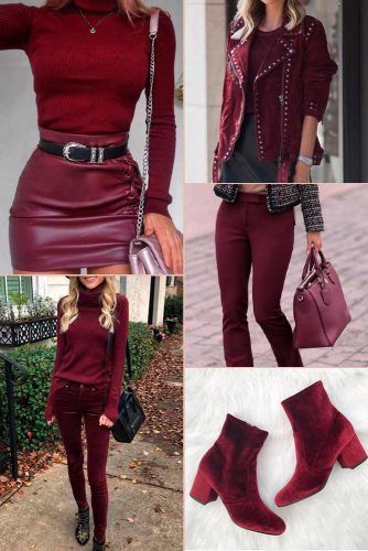Burgundy Color Trend #outfit #fashion