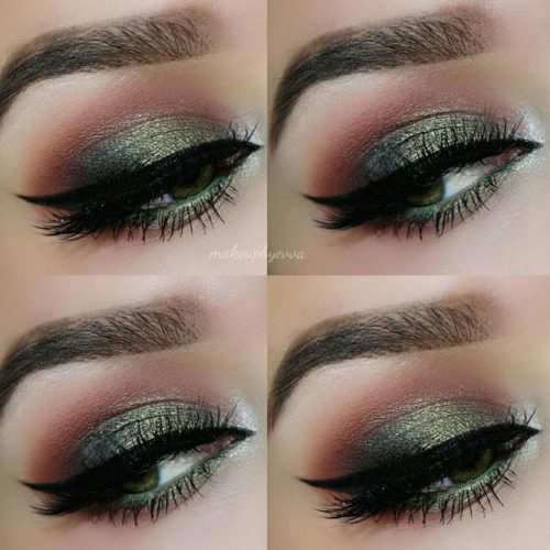 Smokey Dark Green and Pink