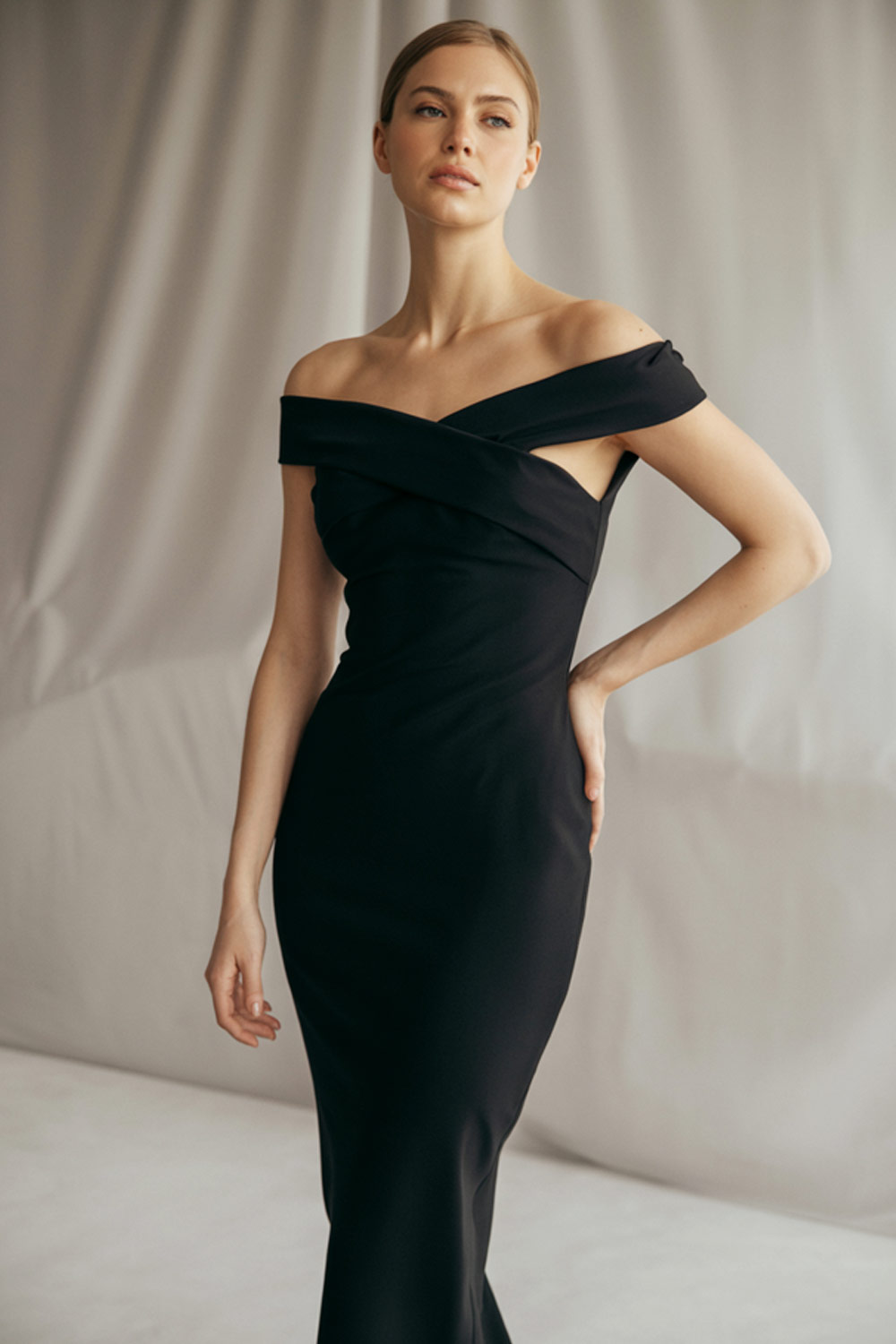 off-the-shoulder-dress-designs-cocktail-bodycon-long-black